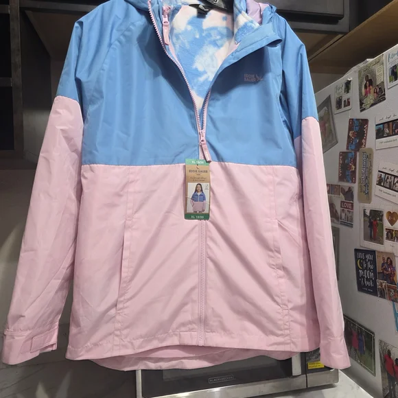 Eddie Bauer Kids Two-Tone 3 In 1Blue and Pink Jacket YOUTH girls 18/20